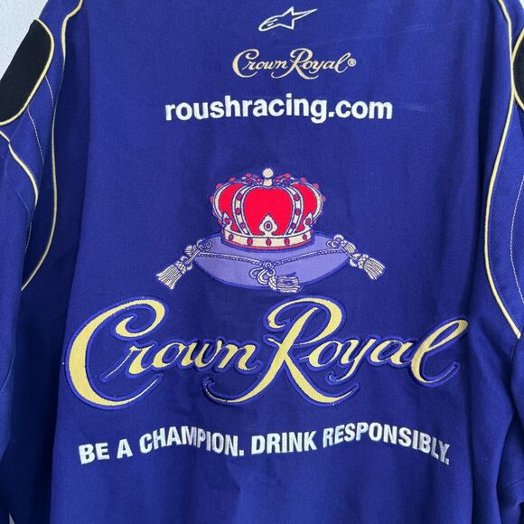 Jeff Hamilton Crown Royal Jacket Mens 4XL Vintage Nascar Patch Racing Bomber 97 - Picture 10 of 14